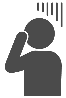 審査に堕ちて落ち込んでいる人を表す画像